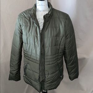NEW YORK & COMPANY OLIVE PUFFER JACKET XL NWOT